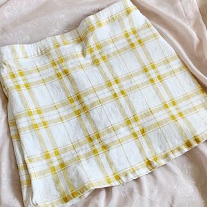 Yellow plaid Forever 21 skirt